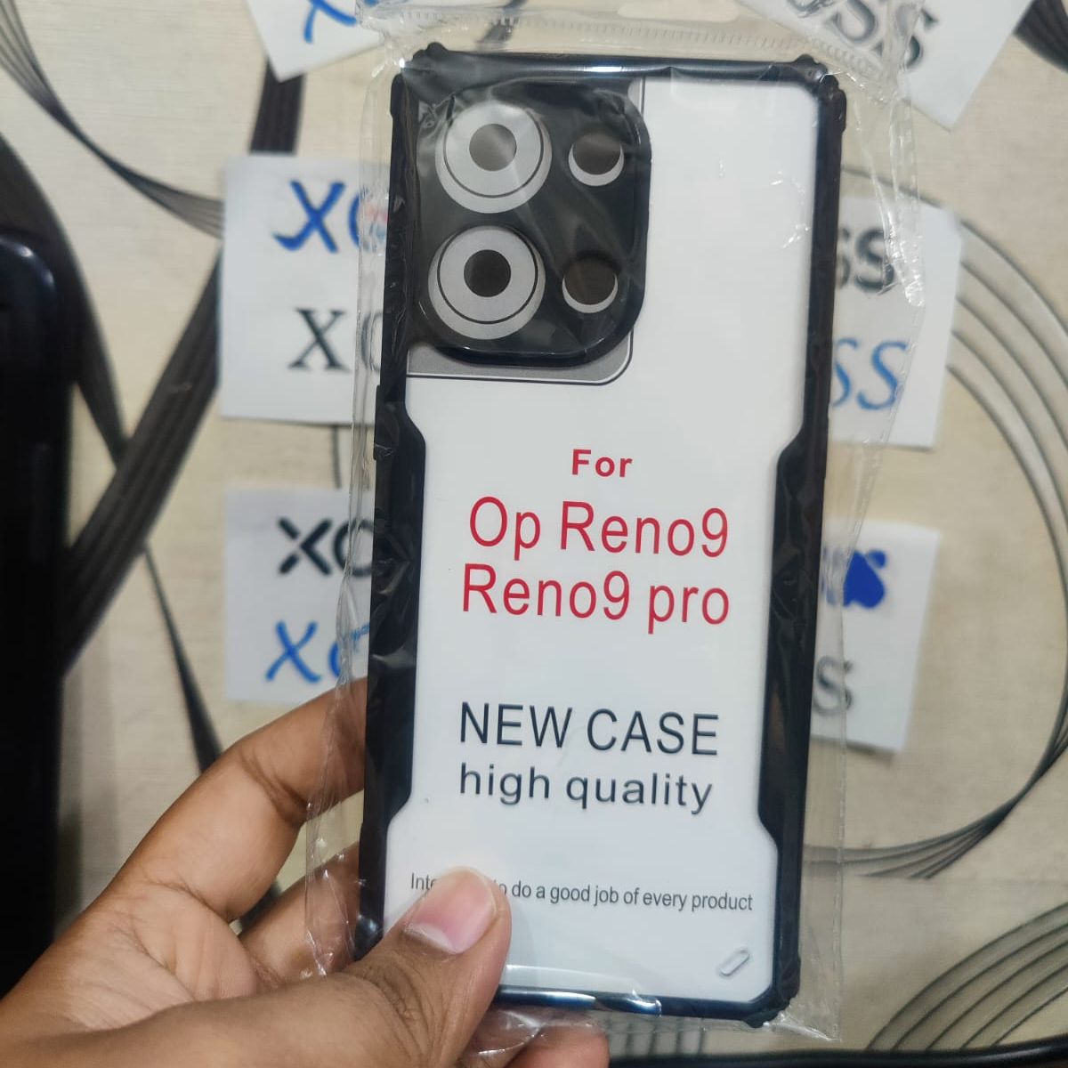 Picture of FOR OPPO RENO 9 / RENO 9 PRO SHOCK PROOF CLEAR ACRYLIC GLASS BACK COVER
