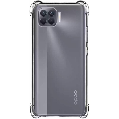 Picture of For Oppo F17 / Oppo A73 Edge-Reinforced Shockproof Cushion Back Clear Hybrid Transparent Soft Silicon Cover Casing