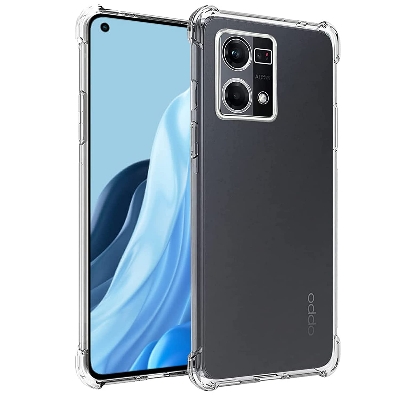Picture of For Oppo F21 Pro 4G / Oppo F21S Pro/Reno 7 4G Edge-Reinforced Shockproof Cushion Back Clear Hybrid Transparent Sof Silicon Cover Casing