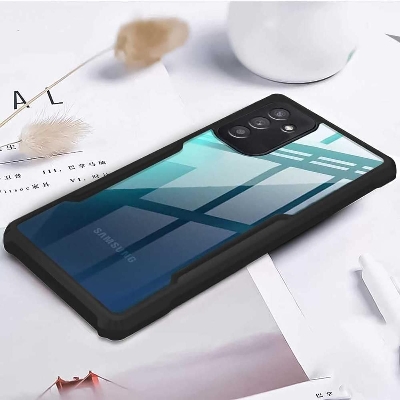 Picture of For Samsung Galaxy F23 / Samsung Galaxy M23 Edge-Reinforced Shockproof Cushion Back Clear Hybrid Transparent Hard Cover Casing