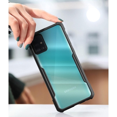 Picture of For Samsung Galaxy A71 Edge-Reinforced Shockproof Cushion Back Clear Hybrid Transparent Hard Cover Casing - Back Cover