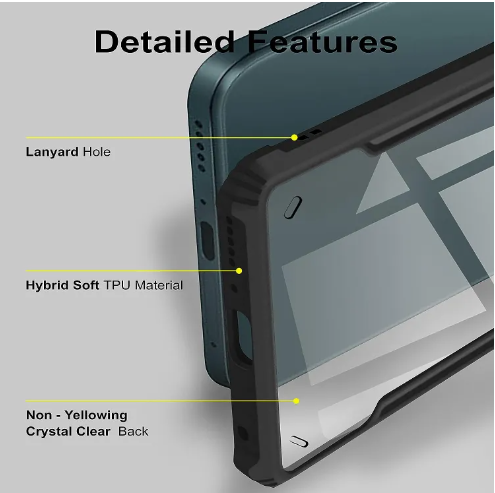 Picture of For Motorola Edge 20 Xunddu Shockproof TPU Bumper Clear Acrylic Mobile Phone Case For Motorola Edge 20 Back Cover