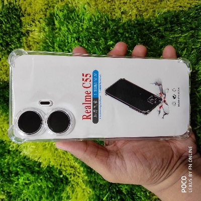 Picture of For Realme C55, Narzo N55 Clear Cover Soft Thin Anti-Scratches Crystal Case C 55(Transparent)N 55