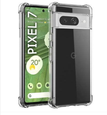 Picture of Google Pixel 7 Airbag Silicone Case Crystal Clear Soft TPU - Transparent