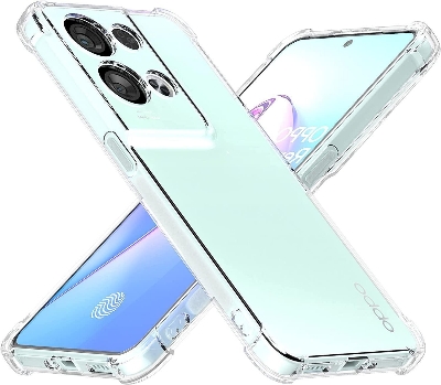 Picture of for Oppo Reno 8 5G Silicone Airbag cover Shockproof Transparent Protective Clear Back Cover TPU Case