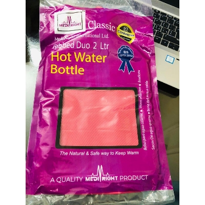 Picture of HomeTop Premium Classic Rubber Hot Water Bottle, Great For Pain Relief, Hot And Cold Therapy (2 Liters,) ( 2  Bag)