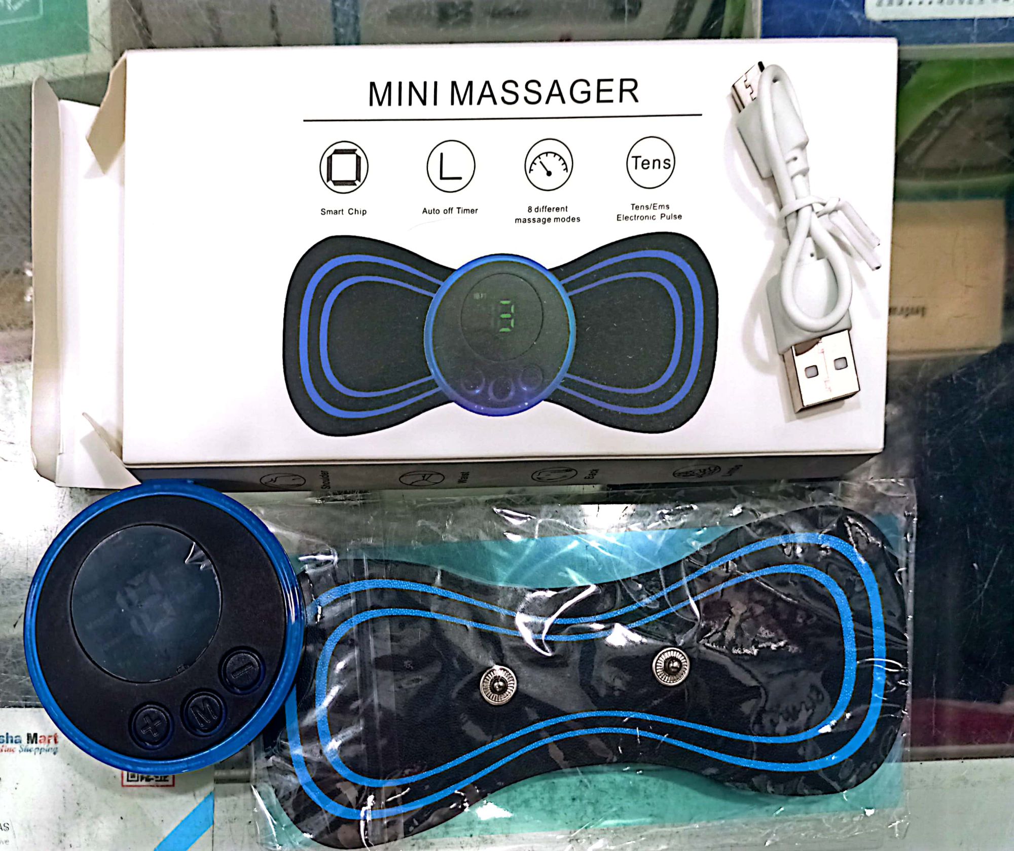 Picture of New Portable Mini Electric Neck Massager Back Body Portable With USB Charging Cable