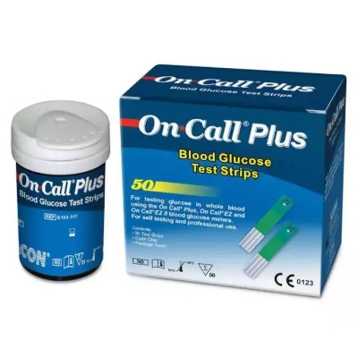 Picture of ON CALL PLUS Blood Glucose Test Strips 50 Pcs