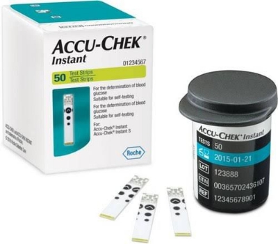 Picture of Accu Chek Instant and Instant S, Blood Glucose Test Strips (50 Strips)