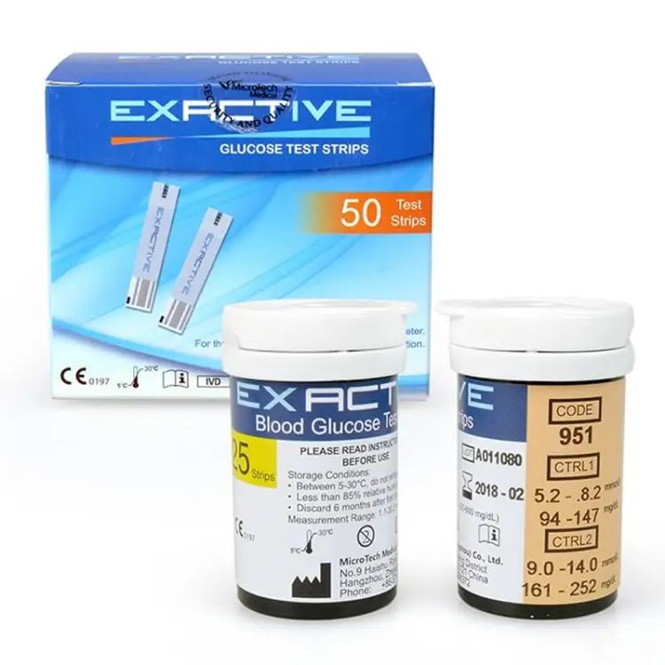 Picture of Exactive Vital Blood Glucose Meter Testing Strips 50PCS
