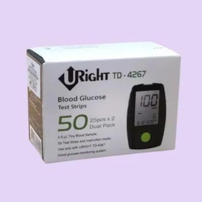 Picture of URight Blood Glucose TD-4267 Test Strip (25*2)50 PCS Not Machine