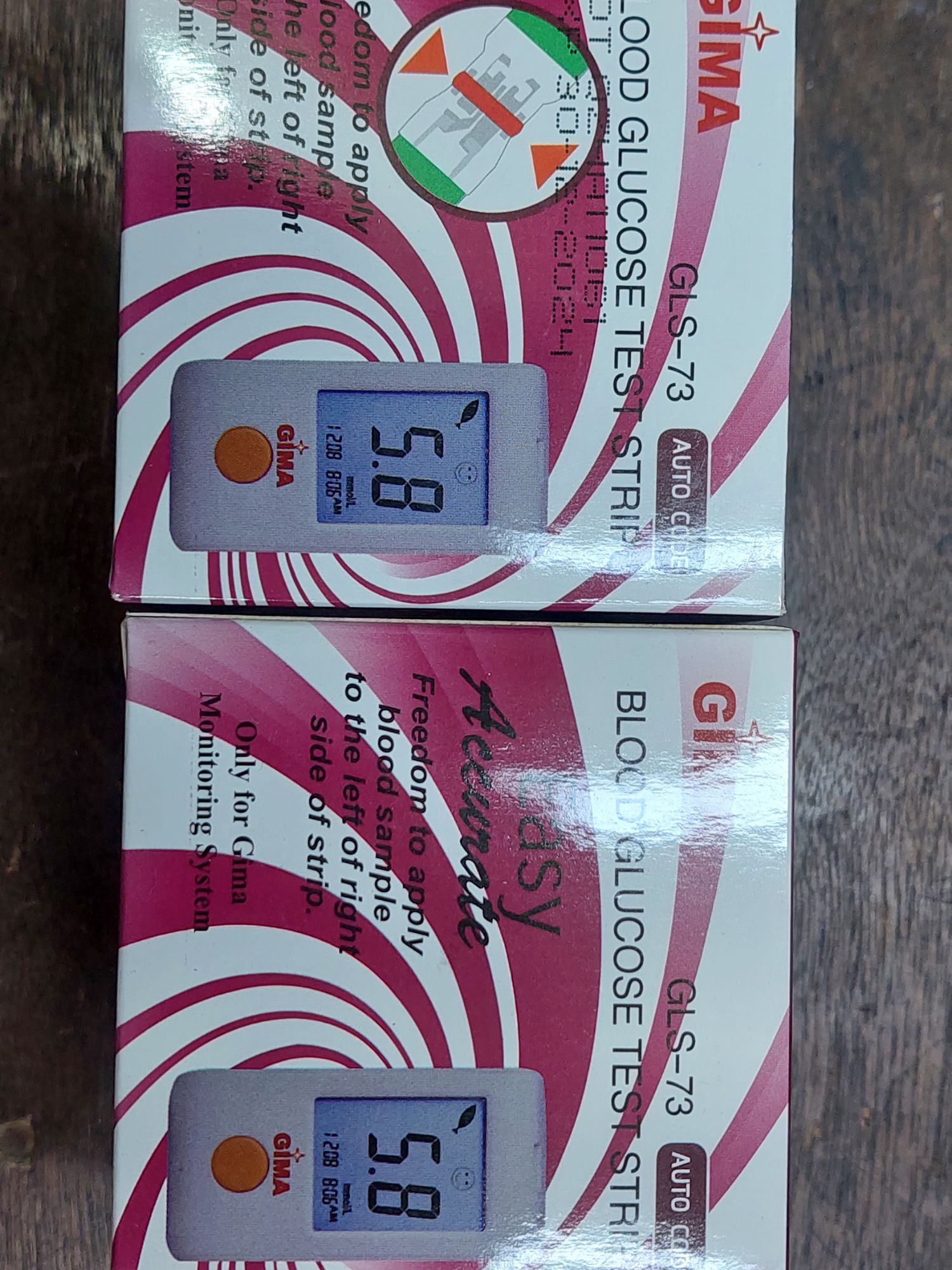 Picture of GIMA blood glucose Test strip(25×2)=50pes