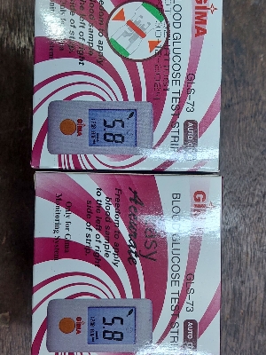Picture of GIMA blood glucose Test strip(25×2)=50pes