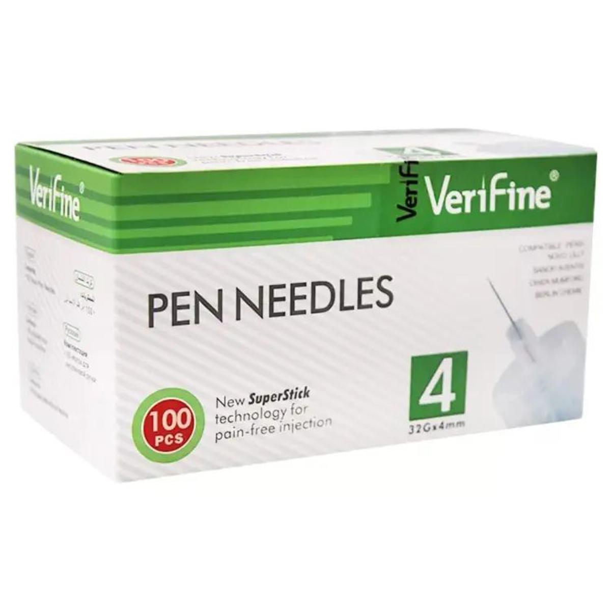 Picture of Verifine insulin pen needles 32G 4mm -100 PCS