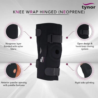 Picture of Tynor Knee Wrap Hinged (Neo) Compression, Support, Pain Relief