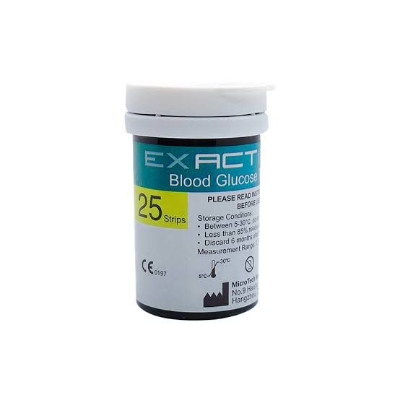 Picture of Exactive EQ test strips blood glucose test strips 50 pes