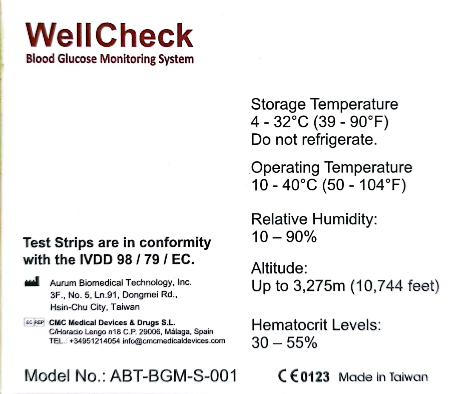 Picture of Well check Blood glucose test strips 50 pes