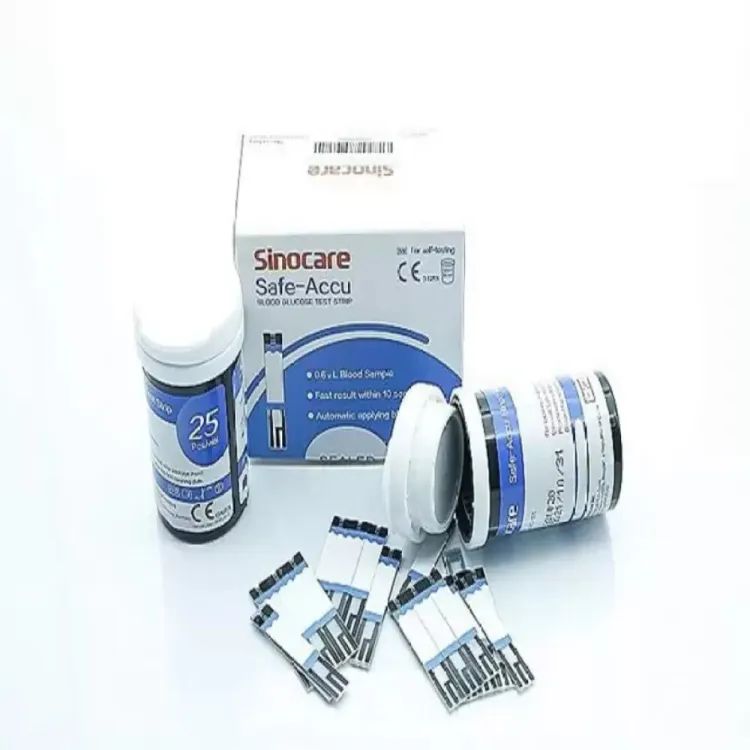 Picture of Sinocare Safe Accu 50 Blood Glucose Test Strips|| 50 Glucometer Stri...