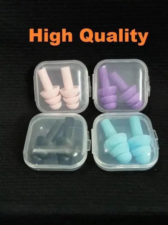 Picture of Waterproof Silicone Ear Plugs Sleep Noise Prevention Earplugs Noise Reduction