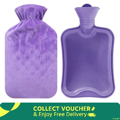 Picture of Multicolor Hot Water Bag With Cover - 2 Liter - Stay Warm And Cozy With Multicolor Hot Water Bag & Cover Set