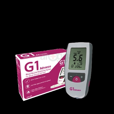 Picture of G1 Advance blood glucose Monitor with 10 test strips Alere G1