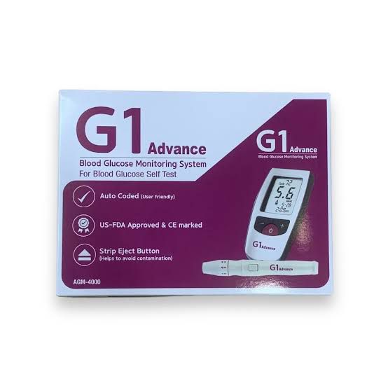 Picture of G1 Advance blood glucose Monitor with 10 test strips Alere G1