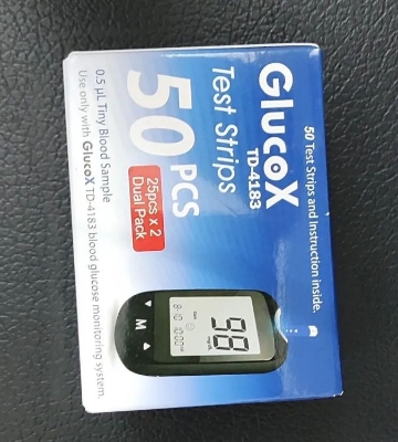 Picture of GlucoX TD 4183 glucose meter test strips 50strips