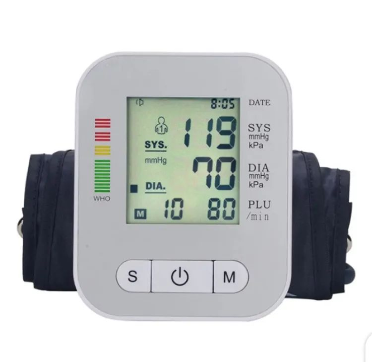 Picture of Auto blood pressure machine-digital automatic blood pressure bp monitor set with voice function - cycle light