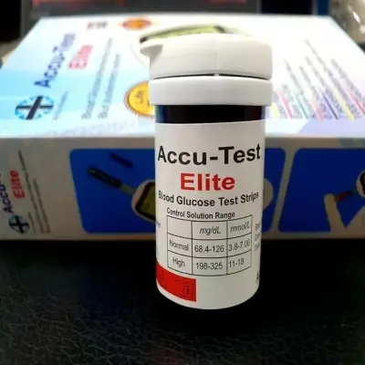 Picture of Accu Test Elite Blood Glucose Check Strip (1BOX 2VAIL 50PCS)