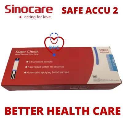 Picture of SAFE ACCU 2 Sugar Chack Blood Glucose Test Strips 50pcs individual