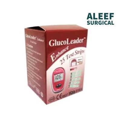 Picture of GlucoLeader Enhance Blood Glucose Strips 25 pes-Red