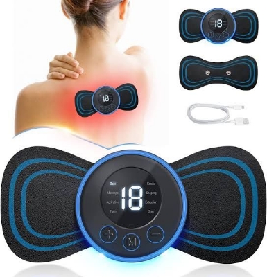 Picture of Tens Units EMS Mini Massager with 1 Pad ,Muscle Stimulator Full Body Relax Machine Rechargeable Device for Legs Back Neck Pain Relief Therapy For Unisex