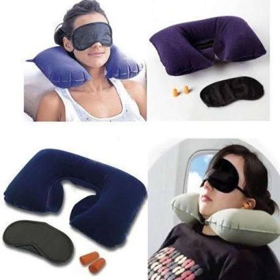Picture of Travel Selection 3 in 1 with Comfort Neck Pillow Sleeping Eye Mask & Travel Earplug Set 