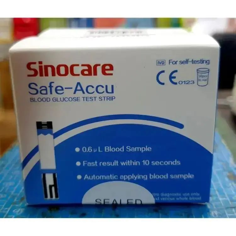 Picture of Sinocare Safe accu Test Strips 25 Pcs,Blood Glucose Sugar Test