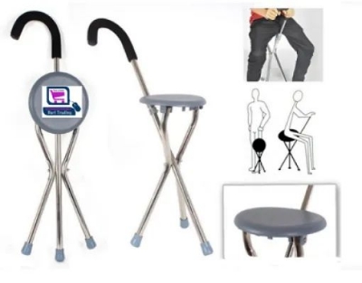 Picture of Hospital Medical Aluminium Adjustable Old Man Walking Stick with Sea