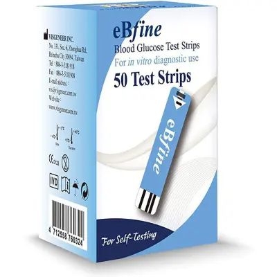 Picture of eBfine Blood Glucose Monitoring & Testing (50 test strips)