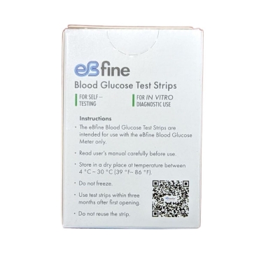 Picture of eBfine Blood Glucose Monitoring & Testing (25 test strips)