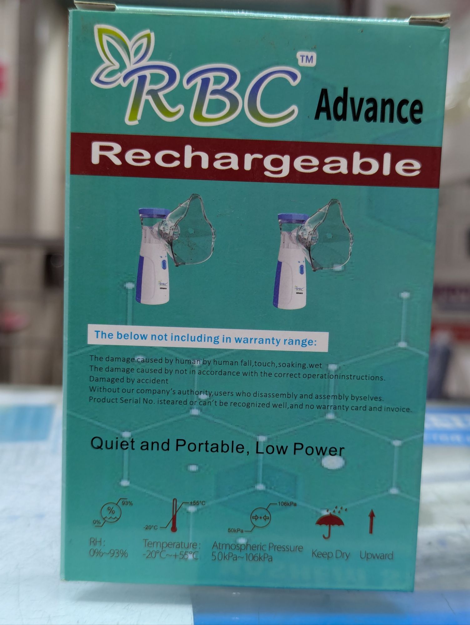 Picture of R B C Advance Mesh Nebulizer Rechargeable1 Year Warranty