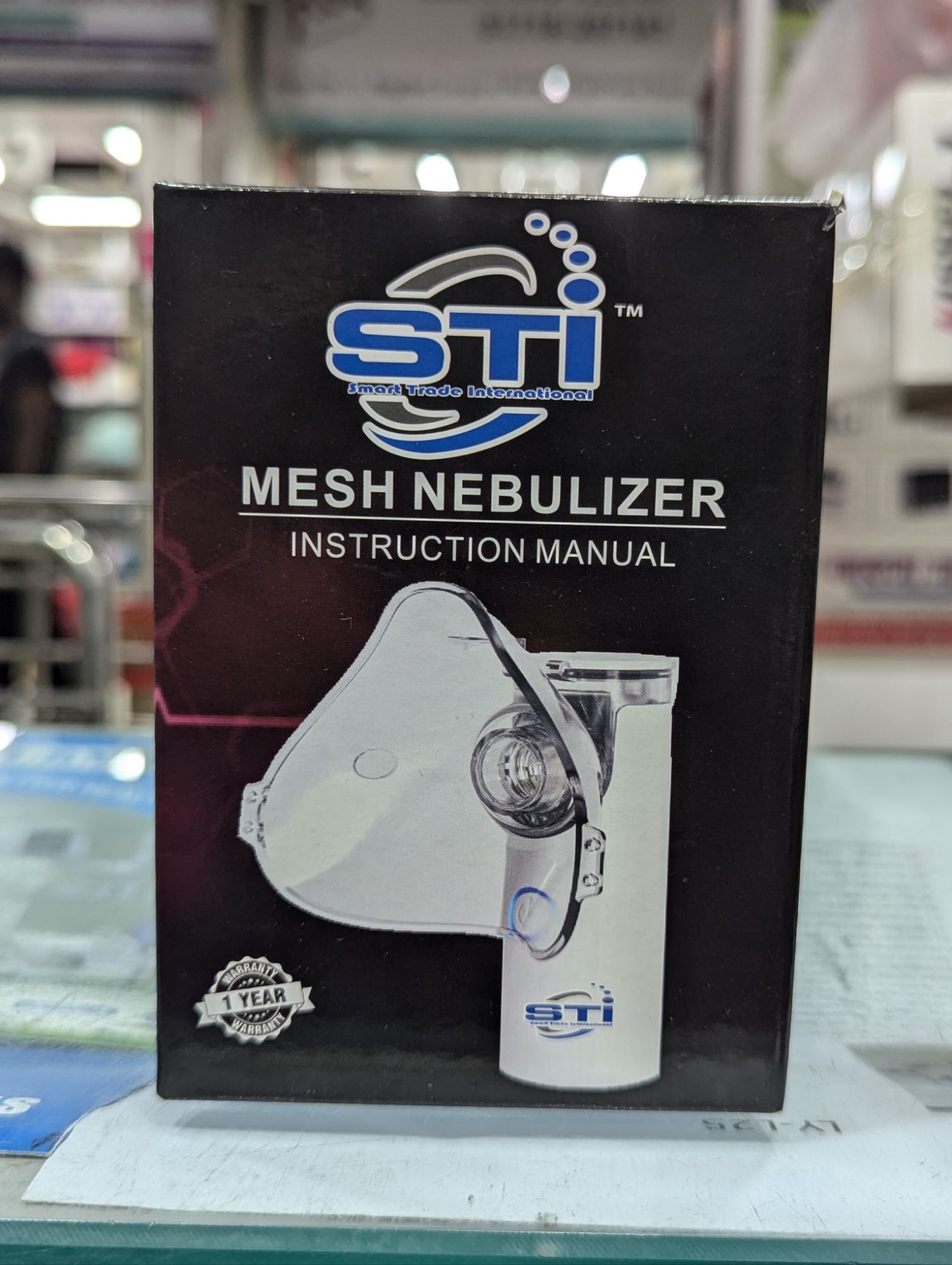 Picture of S T I Mesh nebulizer insruction manual 1 year warrnty