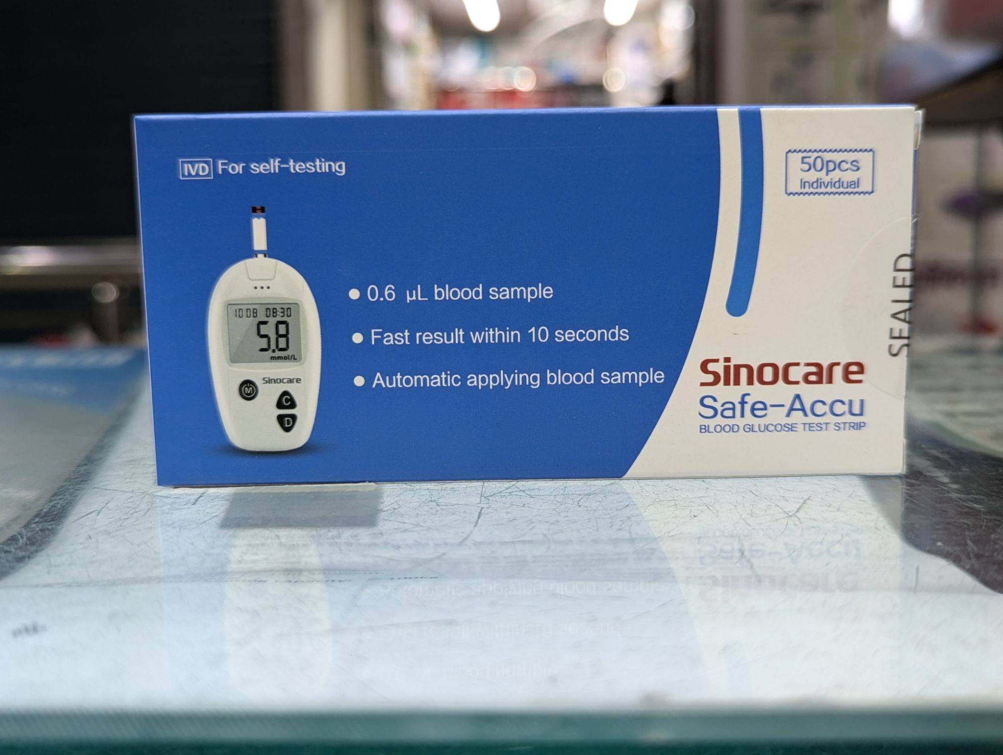 Picture of Sinocare Safe-Accu Test Strip 50's Foyel pk