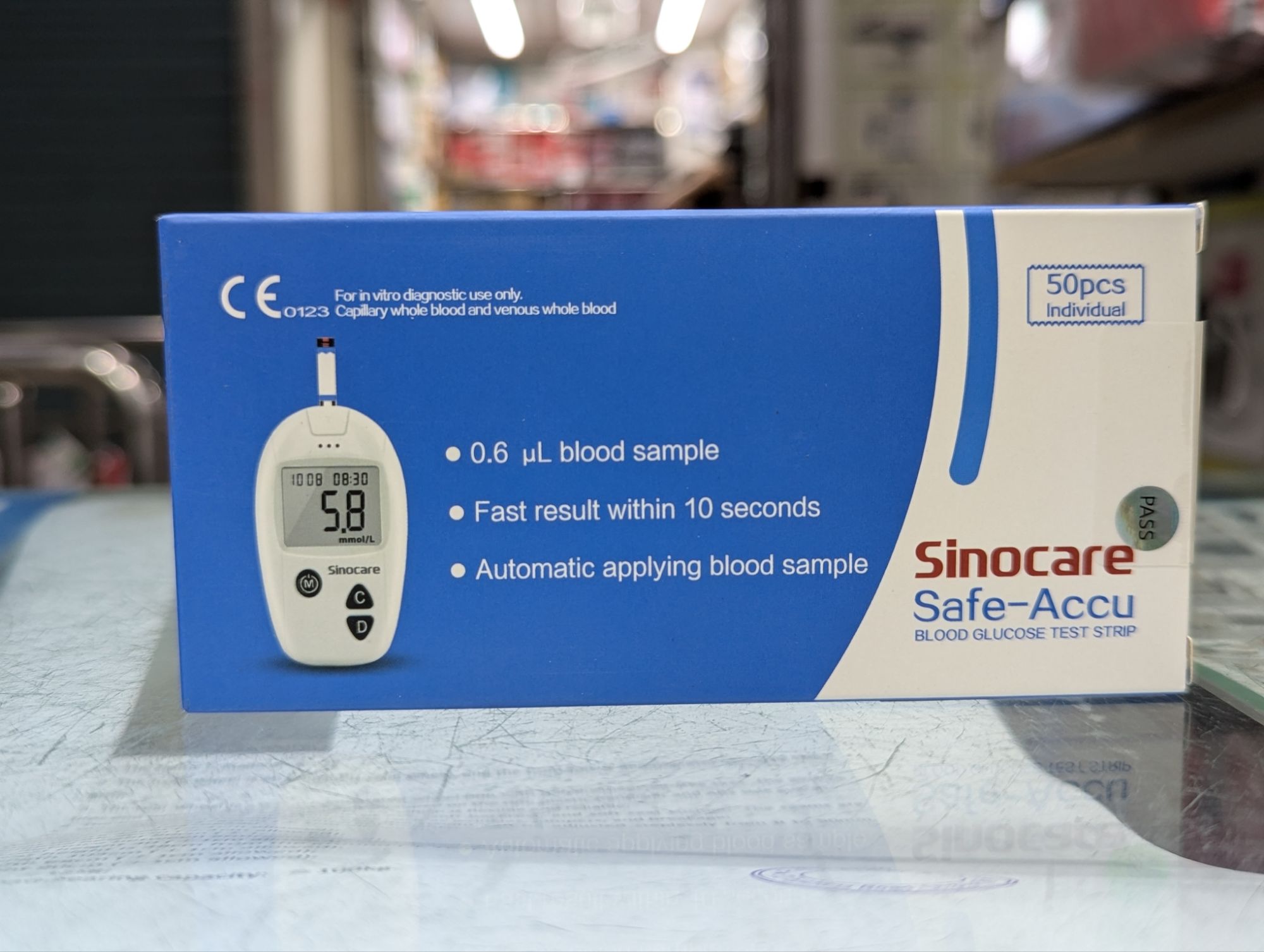 Picture of Sinocare Safe-Accu Test Strip 50's Foyel pk