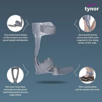 Picture of Tynor Foot Drop Splint(Foot Support, Perfect fitting,Customizable,Comfortable, Durable,Easy to use)