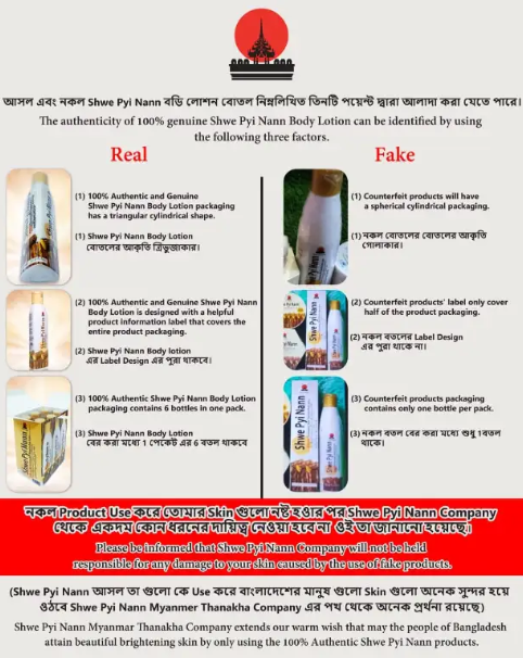 Shwe Pyi Nann Thanaka Whitening Body Lotion 200ml with Vitamin E & SPF20 