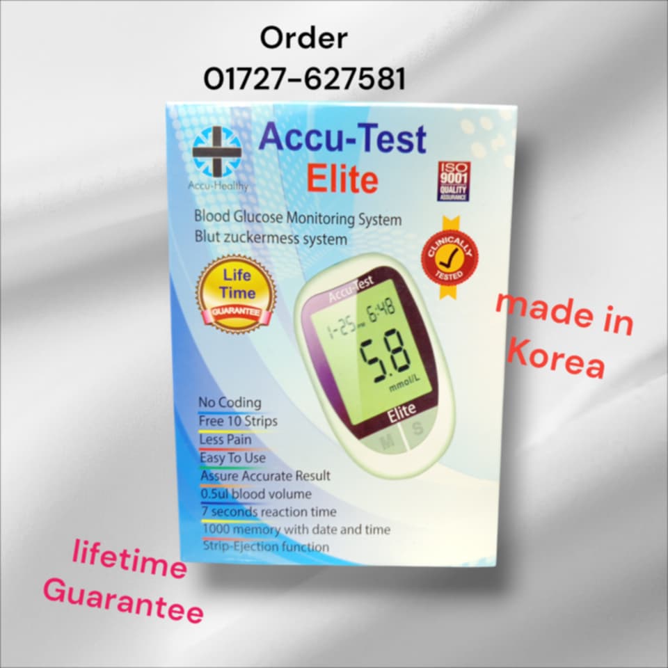Picture of Accu Test Elite Blood Glucose Monitore With 10 Test strip