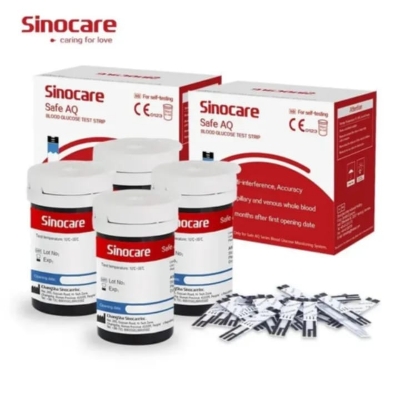 Picture of Sinocare Safe AQ 50 Pcs Test Strip for Glucometer Blood Glucose / Suger Test Meter/test strip