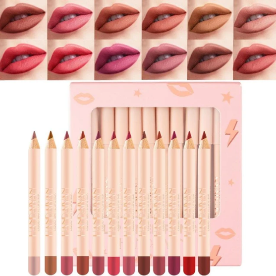 HANDAIYAN Lipliner Pencil 12 Pcs Set 