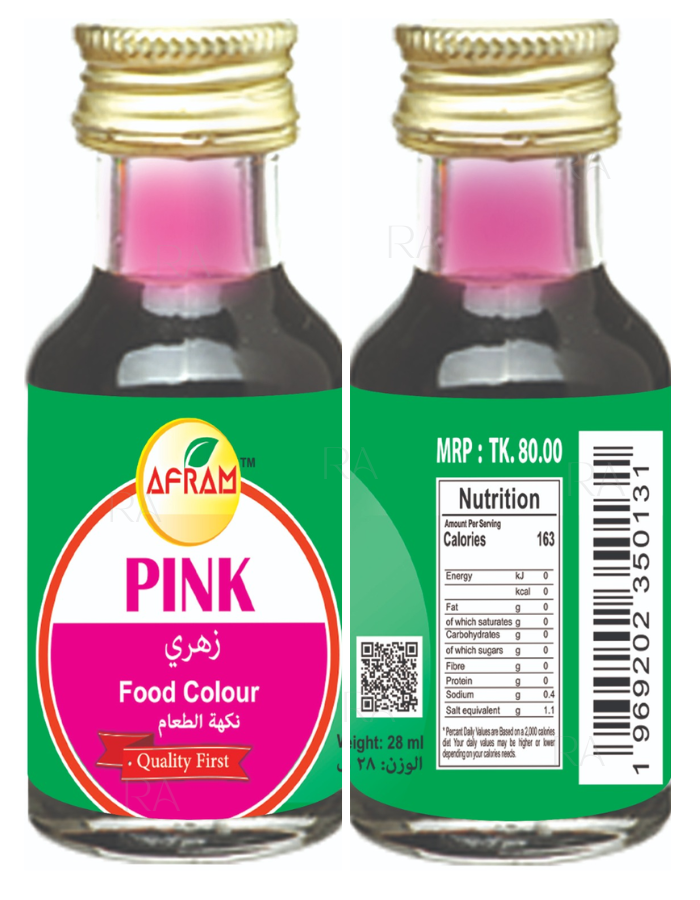 Picture of Afram Pink Food Colour - 28l (Organic) Pink Food Color