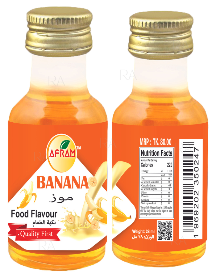 Picture of Afram Banana Food Flavour Essence -28ml Banana Flavor Essence