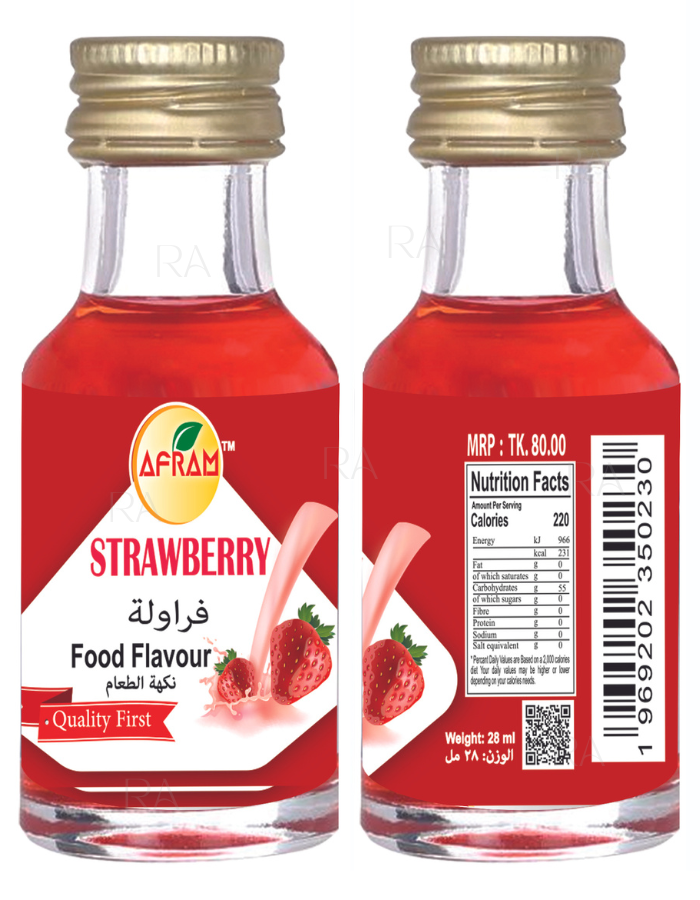 Picture of Strawberry Food Flavour (Essence) -28ml Afram Strawberry Essence