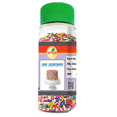Picture of Afram Multi Color Rainbow Sprinkle Cake Decoration Sugar Ball 30gm